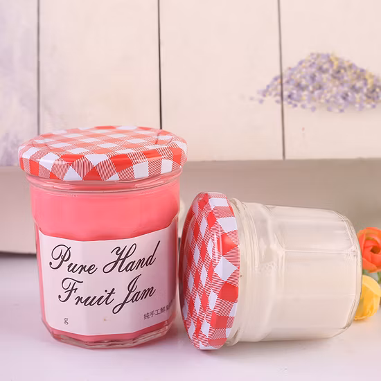 Pot en verre transparent vide pour stockage des aliments, récipient pour Caviar, gelée, confiture, cornichon, bouteille d'emballage en verre pour miel avec couvercle en métal
